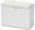 Goldoma Storage Bench with Shoe Rack - White Cushioned Entryway Organizer