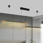 US Stock Free Shipping Chandelier Lamp 74.8 Inch Metal Remote Control LED Pendant Light for Dining Table Kitchen Island
