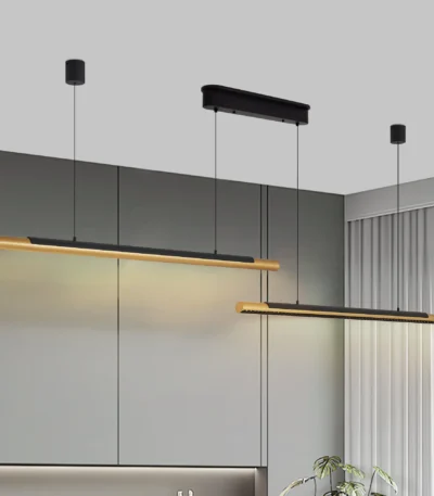 US Stock Free Shipping Chandelier Lamp 74.8 Inch Metal Remote Control LED Pendant Light for Dining Table Kitchen Island