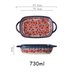 Ceramic Bakeware Bowls Polish Style Hand-painted Kitchen Tableware Salad Dessert Steak Pasta Plate Fruit Tray Decoration - Image 9