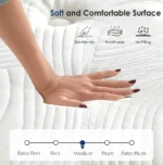 Queen pocket spring mattress with foam – 12 inch thick medium firm mattress