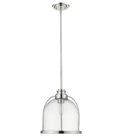 HMS Stanton 1-Light Polished Nickel Pendant Elegant Chandelier & Pendant Light