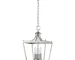 HMS Vintage Silver Metal Tapered Hanging Light against a dark wall, showing its elegant vintage style ceiling light