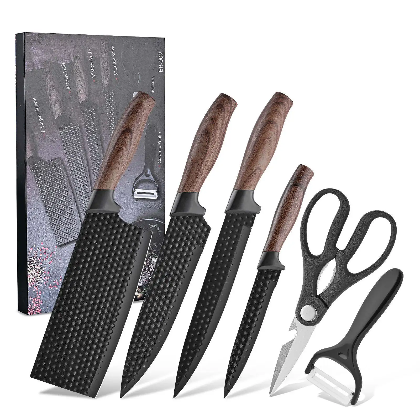 Factory Outlet Stainless Steel Japanese Kitchen Knife Set Butcher Fruit Paring Knife Set
