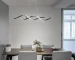 40W Dimmable LED Wave Pendant Light, Adjustable Length Hanging Chandelier Lamp for Kitchen Island, Dining Room, Living Room