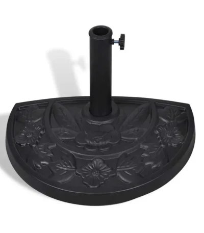 W2B VidaXL Heavy-Duty Parasol Base for Cantilever Umbrella 3m Patio Umbrella for Courtyard Black Resin Steel New Design Style
