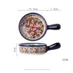 Ceramic Bakeware Bowls Polish Style Hand-painted Kitchen Tableware Salad Dessert Steak Pasta Plate Fruit Tray Decoration - Image 20