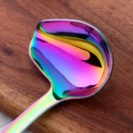 1PC Rainbow Stainless Steel Nonstick Kitchen Utensils Cooking Tool Long Serving Sets Scoop Spoon Fork Turner Ladle Cake
