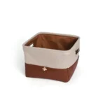 Foldable Storage Basket Organizer Toys Box Sundries Book Snack Desk Organizer Clothes Basket PU Laundry Hamper Home Decor
