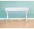 HMS 47" White and Silver Computer Desk with Two Drawers Writing Desk