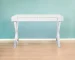 HMS 47" White and Silver Computer Desk with Two Drawers Writing Desk