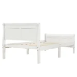 Goldoma solid wood twin sleigh bed frame with hollow-carved headboard and footboard