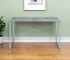 HMS 47" Gray and Black Writing Desk Elegant Computer Desk with Comfortable Size for Home or Office Use