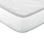 Reversible foam mattress in a box for full and queen size beds with high-density comfort foam and double-sided quilted cover in modern white