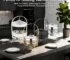Goldoma 7L stainless steel chafing dish with carved lid and heating stove on buffet table