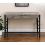 HMS 42" Brown and Black Luxury Modern Writing Desk with Two Drawers for Office or Bedroom General Use Computer Table for Home