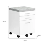 HMS 25" Gray Particle Board Filing Cabinet Drawers Modern Design Iron Metal Storage Cabinet Adjustable WorkShop File Cabinet