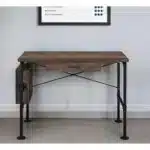 Brown and Black HMS 39 Writing Desk Luxury Computer Table for Office or Bedroom General Use Office Furniture
