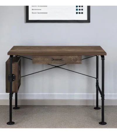 Brown and Black HMS 39 Writing Desk Luxury Computer Table for Office or Bedroom General Use Office Furniture