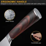 Factory Outlet Stainless Steel Japanese Santoku Knife 8 Inch Professional Kitchen Chef Knife – side view