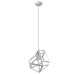 Crystal chandelier pendant HMS Hedron 1-light brass finish warm white light