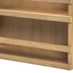 Goldoma wall mounted spice rack with rotating wood and PP shelves holding spice jars in a kitchen