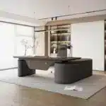 Free Shipping US Warehouse in Stock L Shape Director Table Office Manager Executive Office Desk Office Table With Side Table