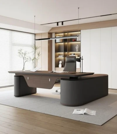 Free Shipping US Warehouse in Stock L Shape Director Table Office Manager Executive Office Desk Office Table With Side Table