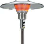 HMS 40000 BTU Bronze Steel Propane Patio Heater Standing Cylindrical Pole Design for Outdoor Use – top view