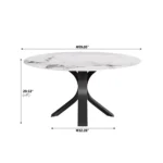 Pandora Round Sintered Stone Dining Table with Rotating Top - 6 Seater – base detail