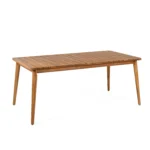 Acacia wood dining table for 6 people on a patio, modern outdoor furniture from Goldoma