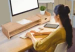 Monitor Stand Riser Desk Organizer With Drawers, Adjustable Desktop Storage Organizer for Computer, Printer, Cellphone