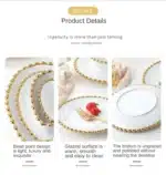 1pcs Ceramic Large Rice Bowl Heart-shaped Tableware Nordic Phnom Penh White Round Salad Plate Steak Dish Dinnerware Dinner