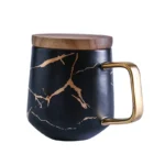 Coffee Mugs Marble Gold Inlay Mug Breakfast Mug Office Home Drinkware Milk Cup Dropshipping – close-up detail