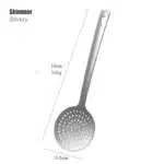 1PC Stainless Steel Non-Stick Rose Gold Kitchenware Long Soup Spoon Cooking Tools Metal Polish Mini Fork Slotted Turner