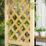 Outdoor Garden Bench Natural – close-up detail