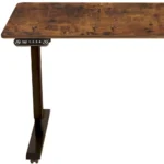 HMS 48" Adjustable Brown and Black Computer Desk Dual Motor Office Furniture Modern Design for Bedroom or Office Building