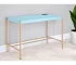 HMS 42" Baby Blue and Gold Writing Desk Elegant Computer Desk with Stylish Color Scheme