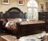 Goldoma Eastern King Size Bed – Contemporary Traditional Dark Walnut Solid Wood Furniture