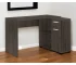 HMS 46" Brown Wood L-Shaped Computer Desk with Drawer PC Desk Portable and Adjustable Metal Material Assembled for Hotels