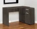 HMS 46" Brown Wood L-Shaped Computer Desk with Drawer PC Desk Portable and Adjustable Metal Material Assembled for Hotels