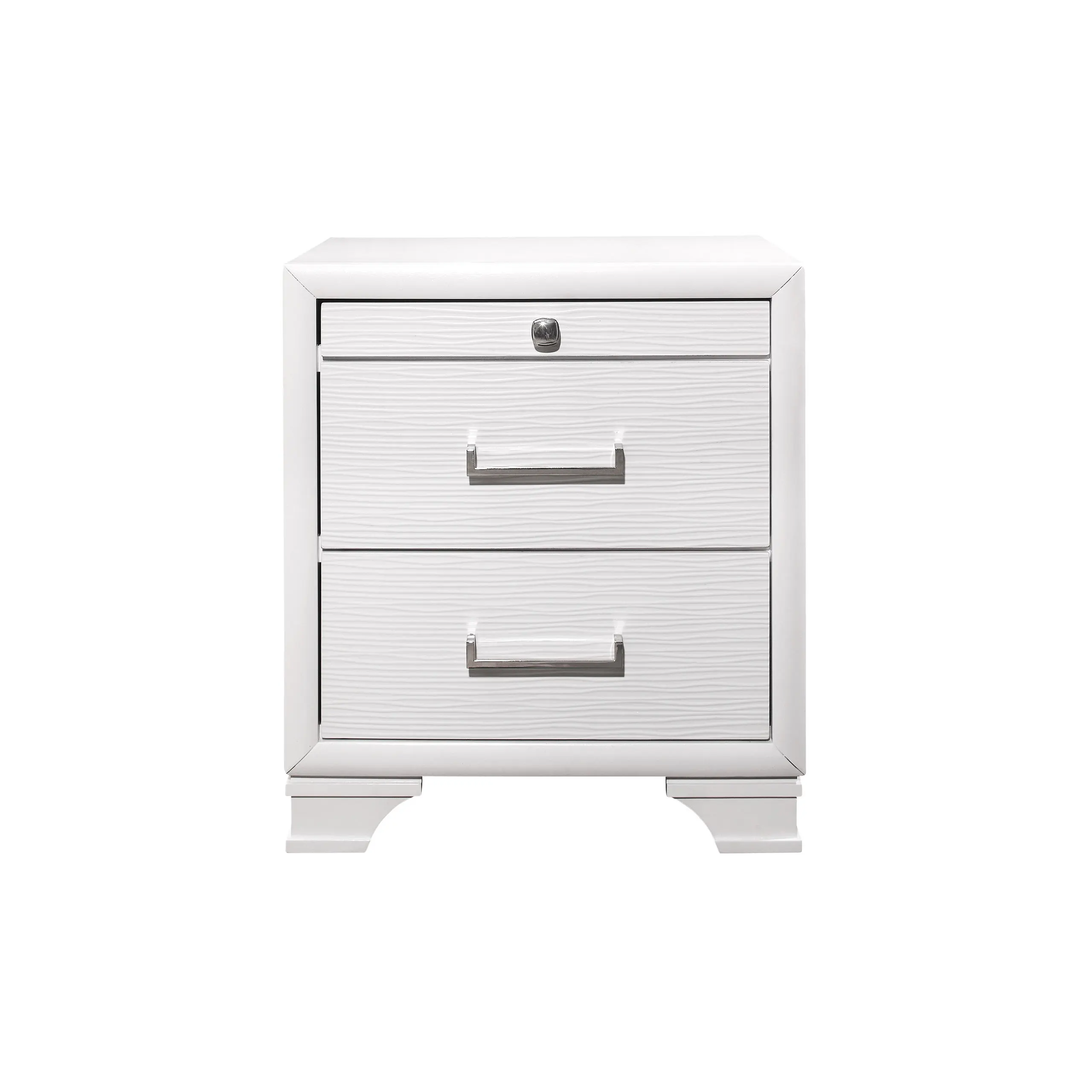 H78fdbf864deb462ab1deee4724f97894g.webp Civic White Nightstand with Two Drawers - modern white nightstand with drawers for bedroom storage