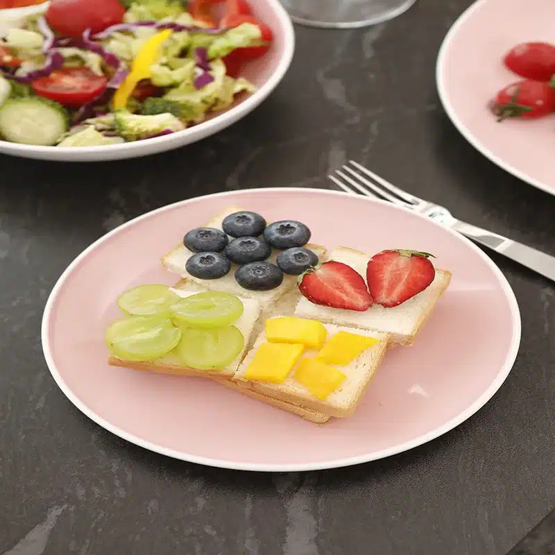 Factory Price Ready to Ship 16 Pieces Restaurant Luxury Pink Ceramic Stoneware Dinner Dinnerware Plate Sets Dinnerware Sets