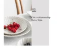 Retro White petal Dinner Plate Ceramic Kitchen Plate Tableware Set Food Dishes Rice Salad Noodles Bowl Soup Kitchen Cook Tool - Image 29