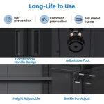 Assembly Required Black FCJ OfficeHome/Garage Storage Metal Garage Storage Cabinet Lock Steel Lockable File Cabinet 2 Doors