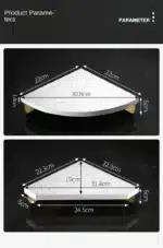 Emerald Marble Corner Shelf Wall Bathroom Mirror Front Cosmetic Storage Rack Metal Bathroom Shelf Shower Shelf Shampoo