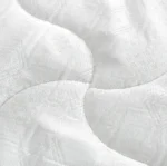 Reversible foam mattress in a box for full and queen size beds with high-density comfort foam and double-sided quilted cover in modern white