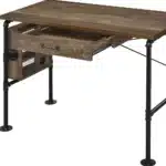 Brown and Black HMS 39 Writing Desk Luxury Computer Table for Office or Bedroom General Use Office Furniture – top view