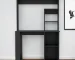 hms 58" Black Wood Computer Desk With Hutch