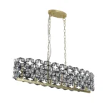 Modern crystal chandelier dining room with butterfly pattern and adjustable hanging height